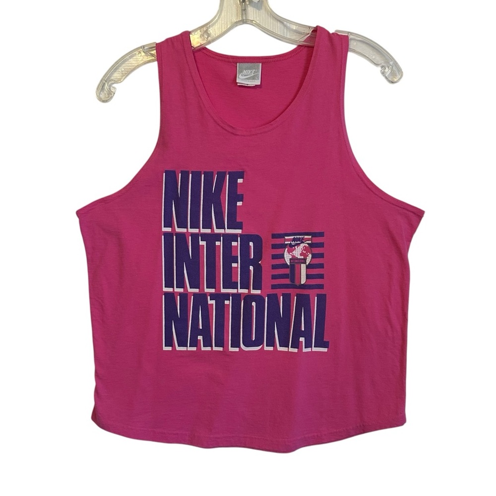 Vintage 90s NIKE Sleeveless Pink Purple Sleeveless International Athletic tank
